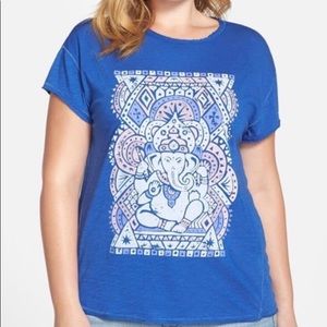 Lucky Brand (Lucky Lotus) Relaxed Ganesh Tee